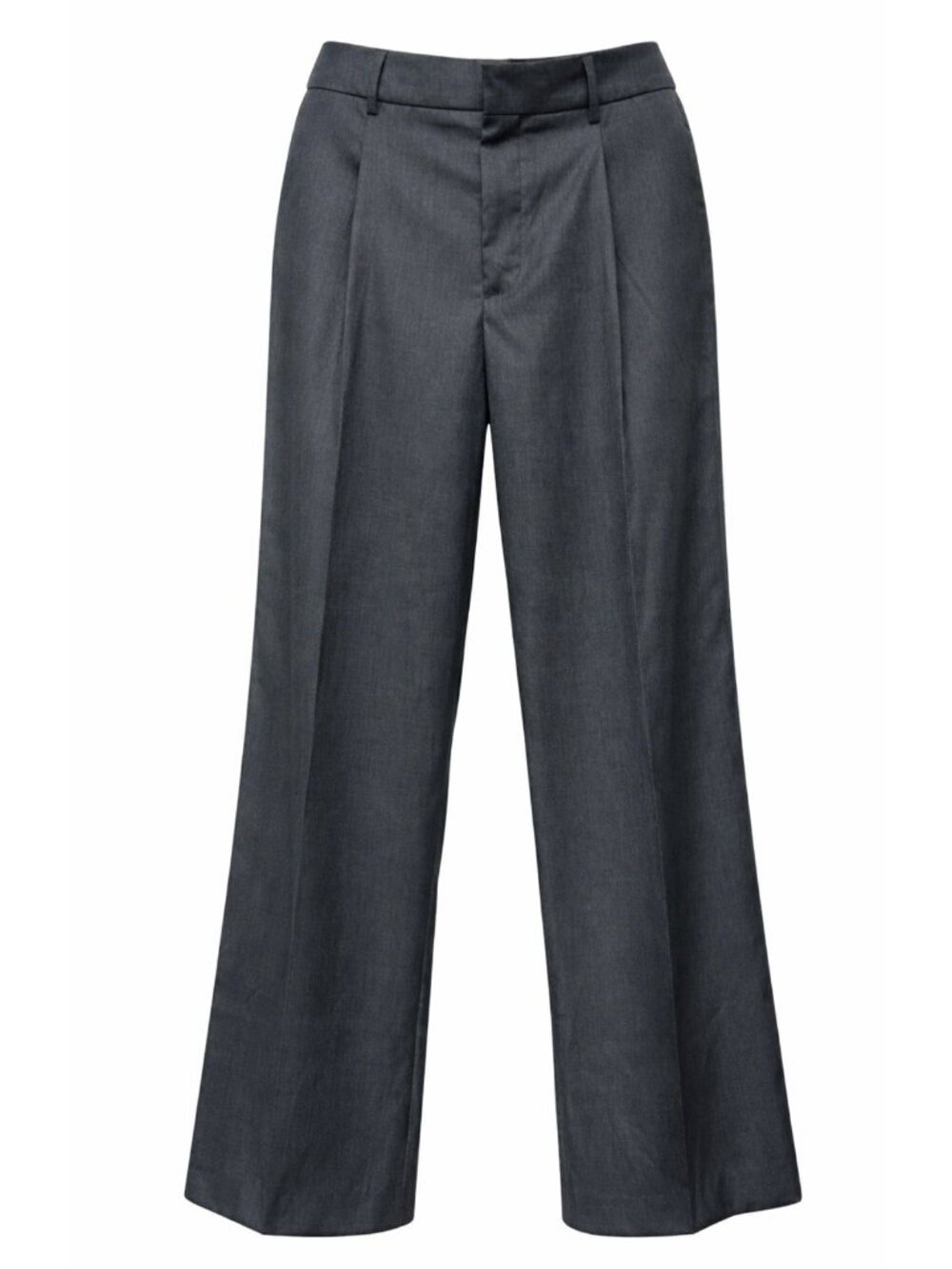 Scotch & Soda Women's Rose Trouser Pants High Rise Wide Leg Grey W29 L28 READ